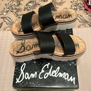 Sam Edelman black platform sandals size 8.5